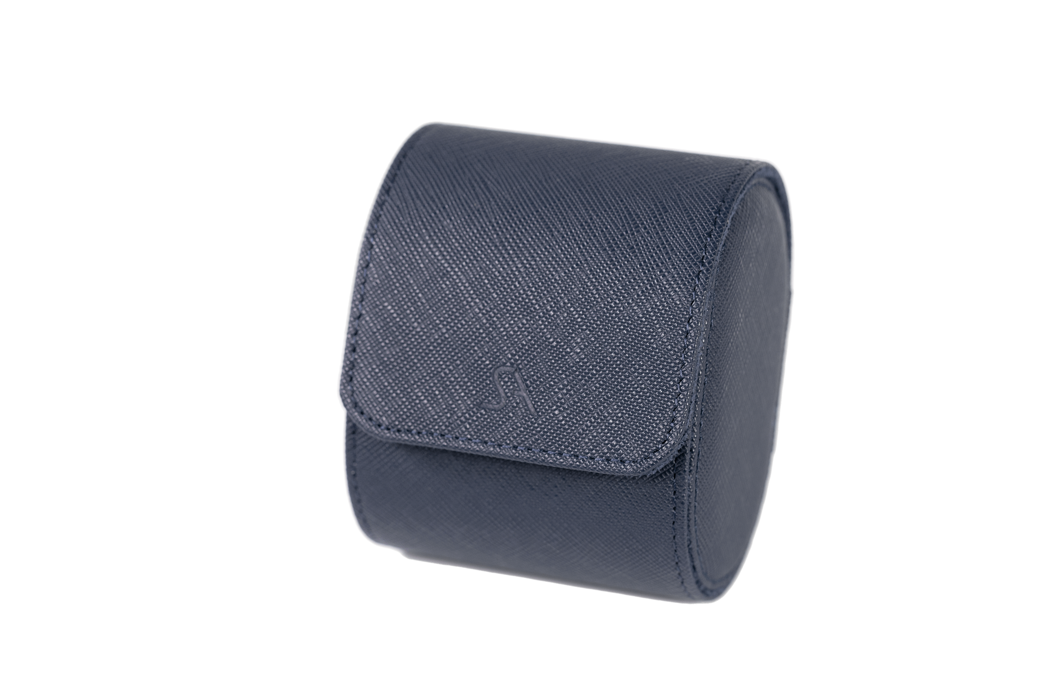 Hamilton - 1 Watch Roll - Saffiano Navy Blue | Navy Blue Velvet