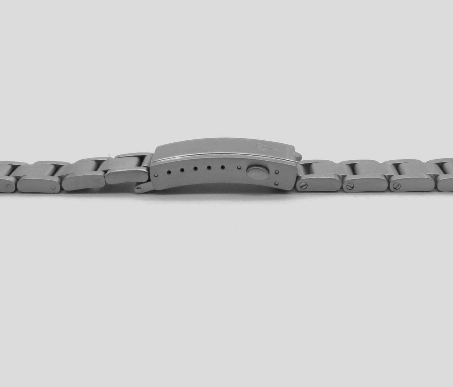 Stainless steel watch bracelet with solid link design and deployant clasp for Tudor Black Bay Pro