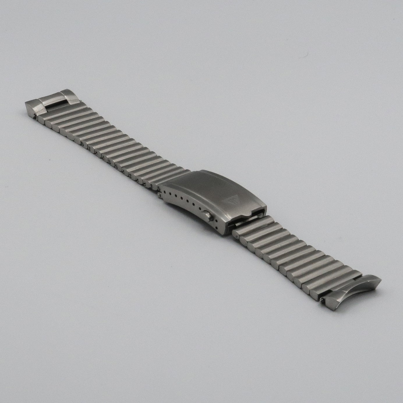 Stainless steel barrel bracelet for Tudor Black Bay Pro watch with solid links and secure clasp