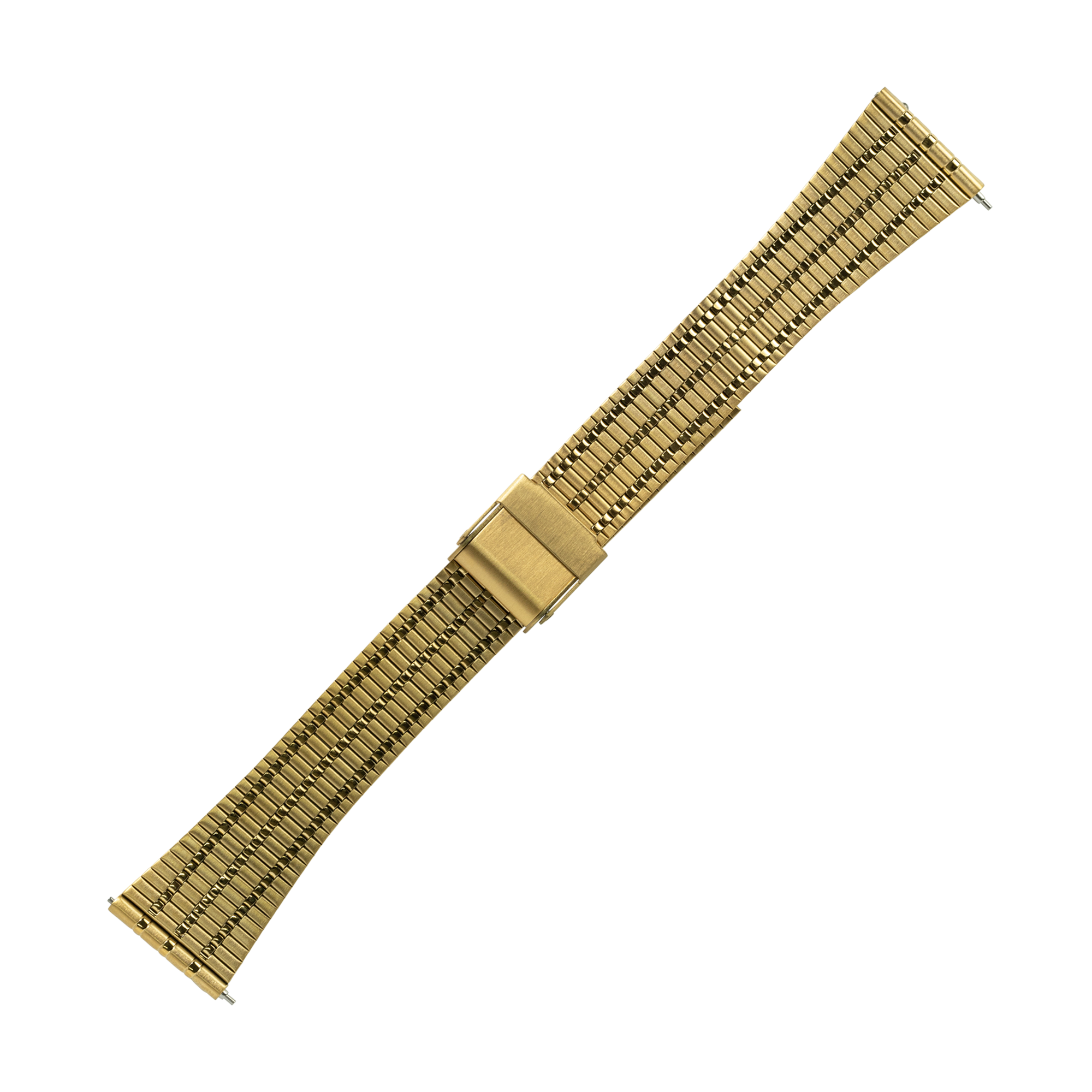 Gold vintage tapered bracelet with quick release clasp for smartwatch or watch band replacement