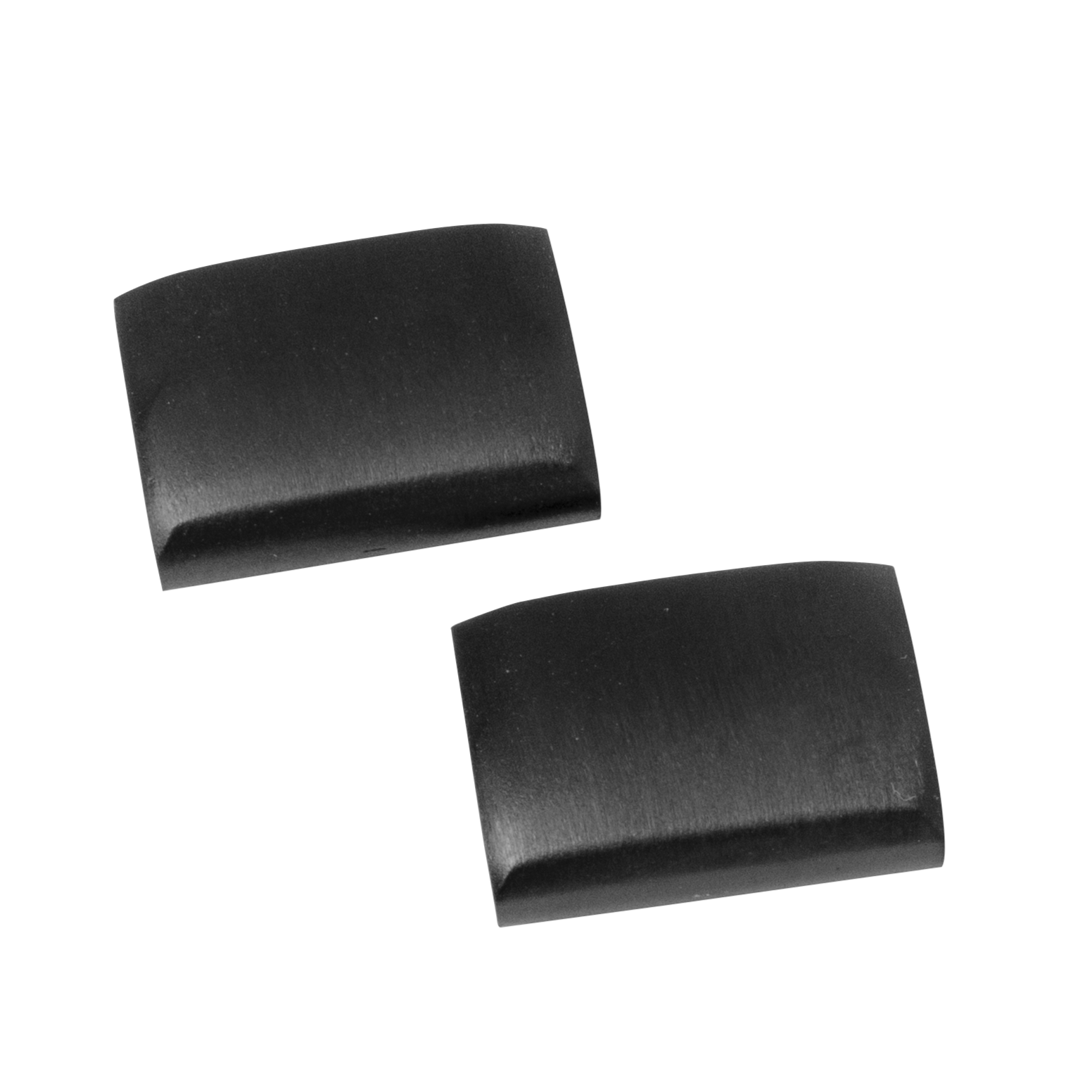 Black curved spring bar adapters for 20mm watch straps, universal quick-fit connectors