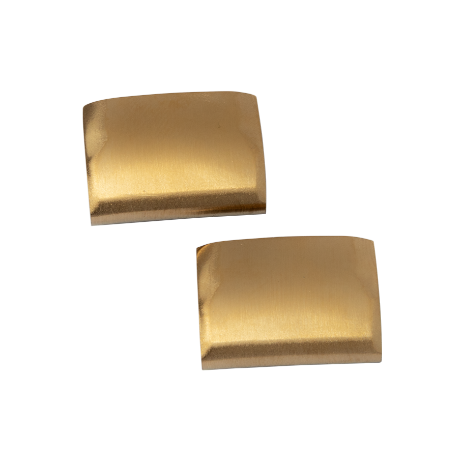 Gold-tone stainless steel spring bar adapters for quick strap replacement on smartwatches and fitness trackers