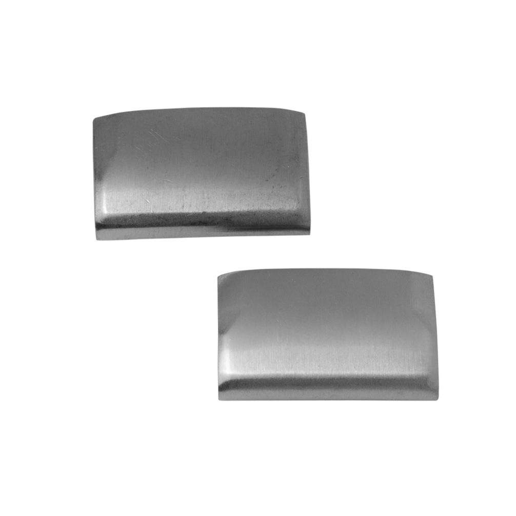 Pair of stainless steel 20mm spring bar adapters for watch strap compatibility