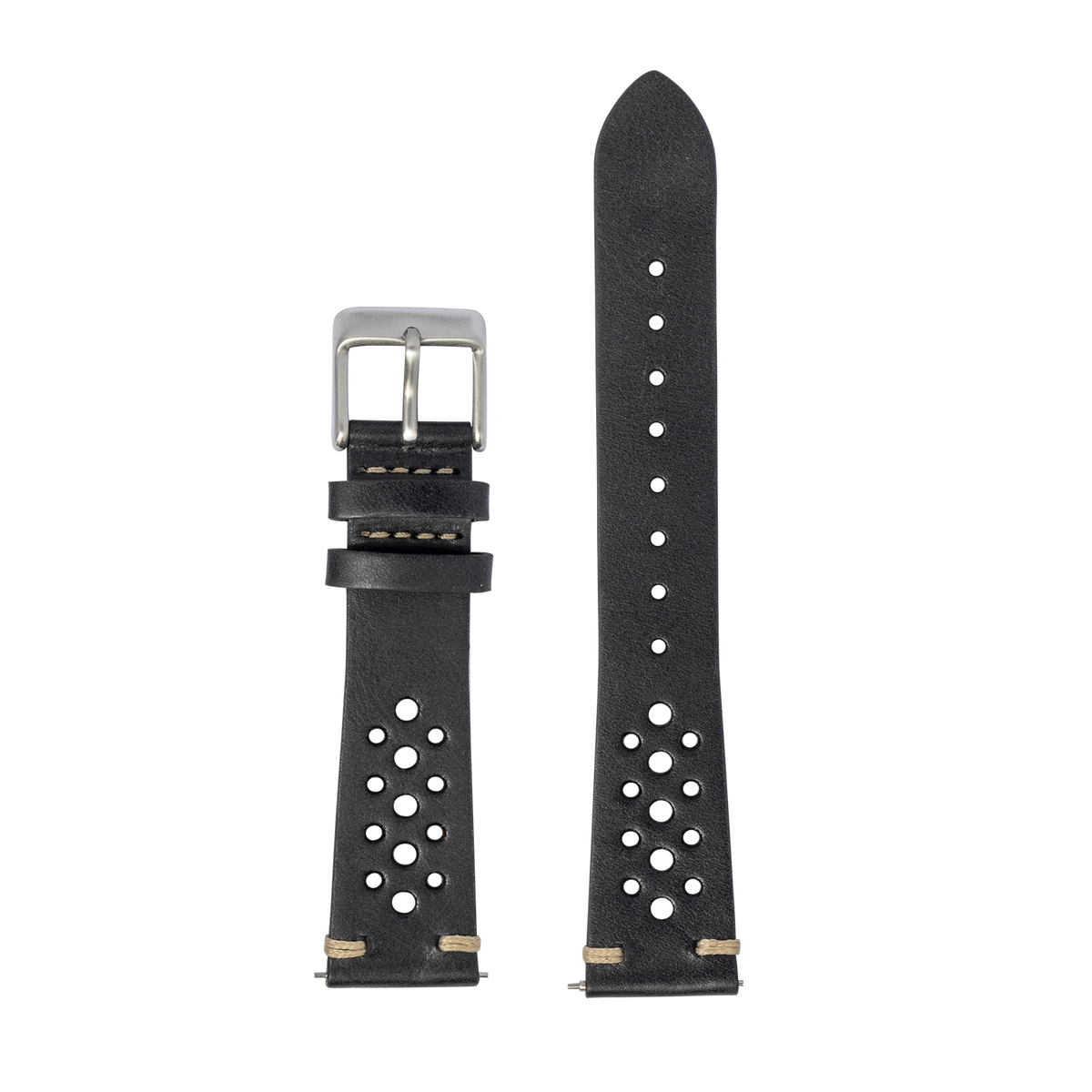 Vintage Rally Leather - Black for Pixel Watch 3-5 45mm