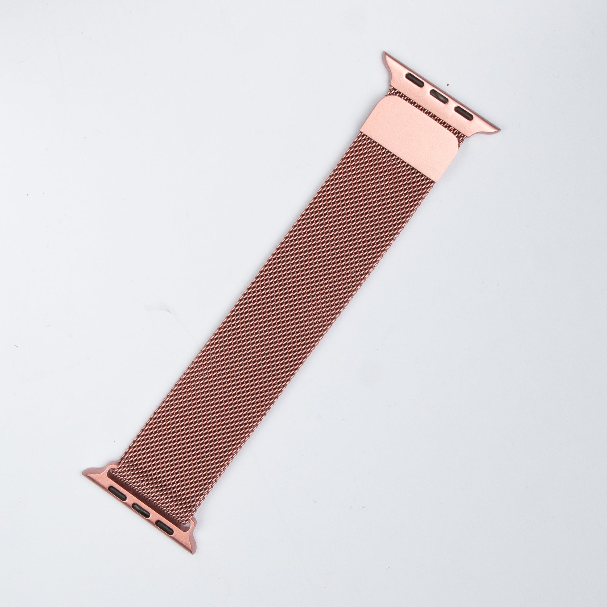Rose gold Milanese loop smartwatch band with magnetic closure for Apple Watch