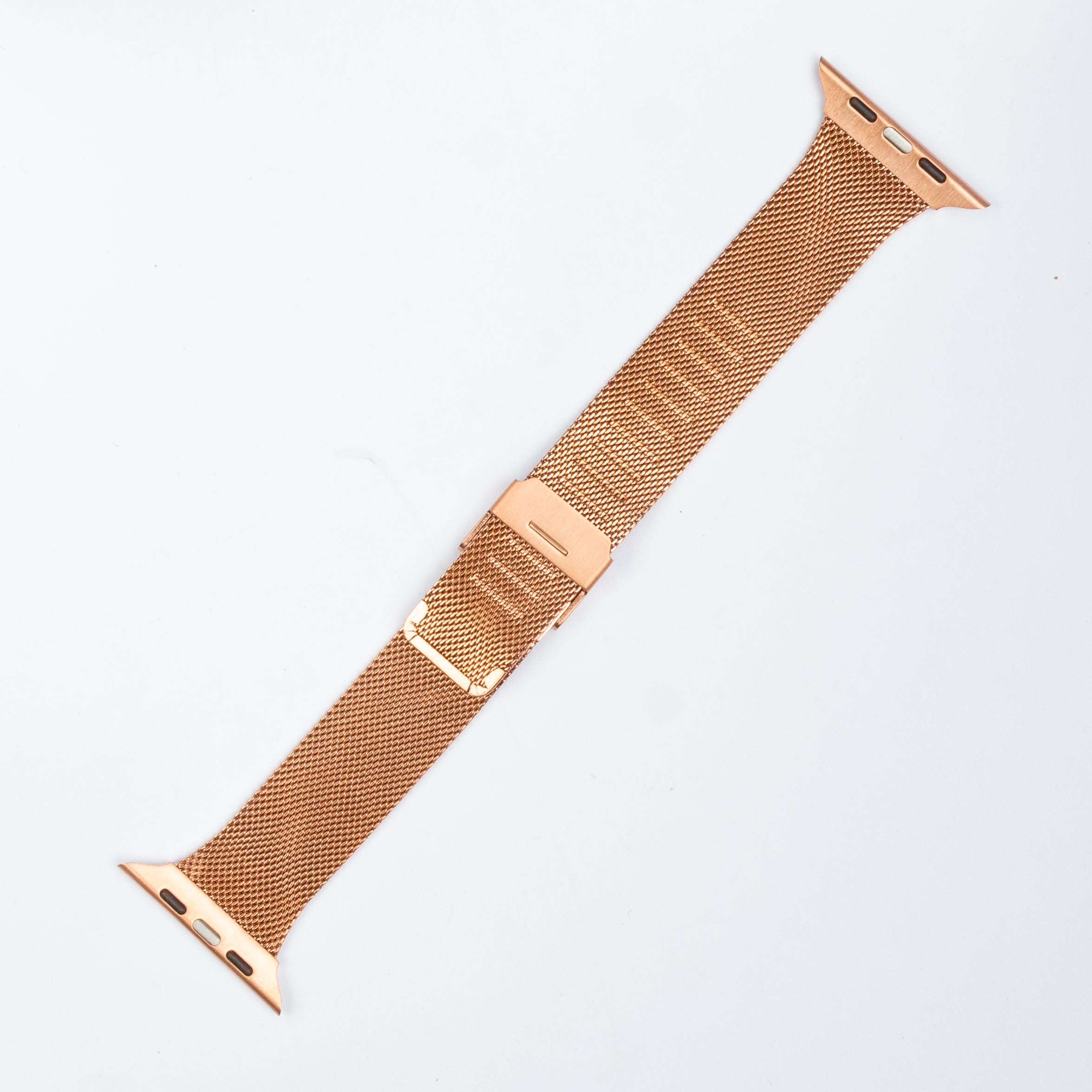 Rose gold Milanese loop smartwatch band with magnetic clasp for Apple Watch