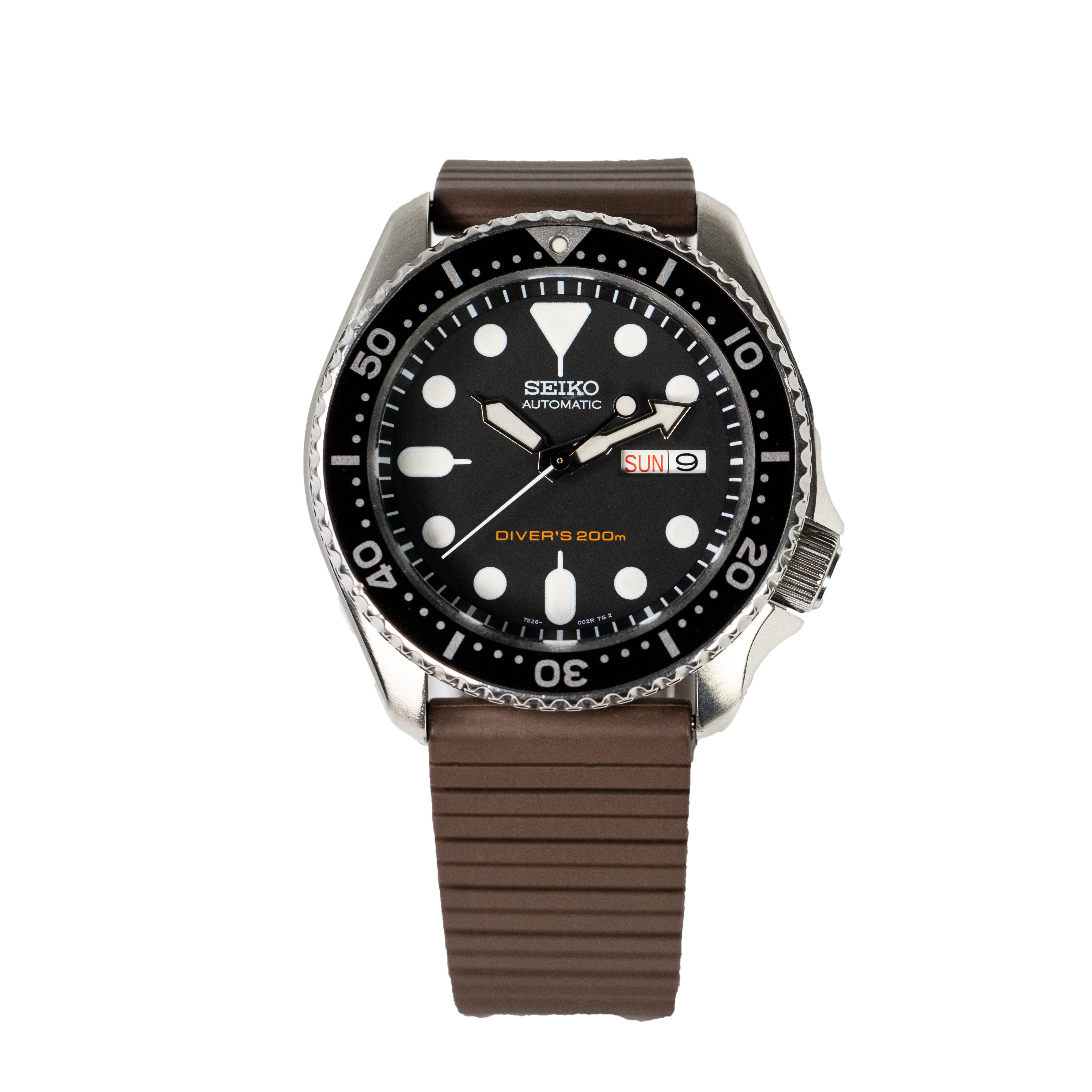Watch with brown strap