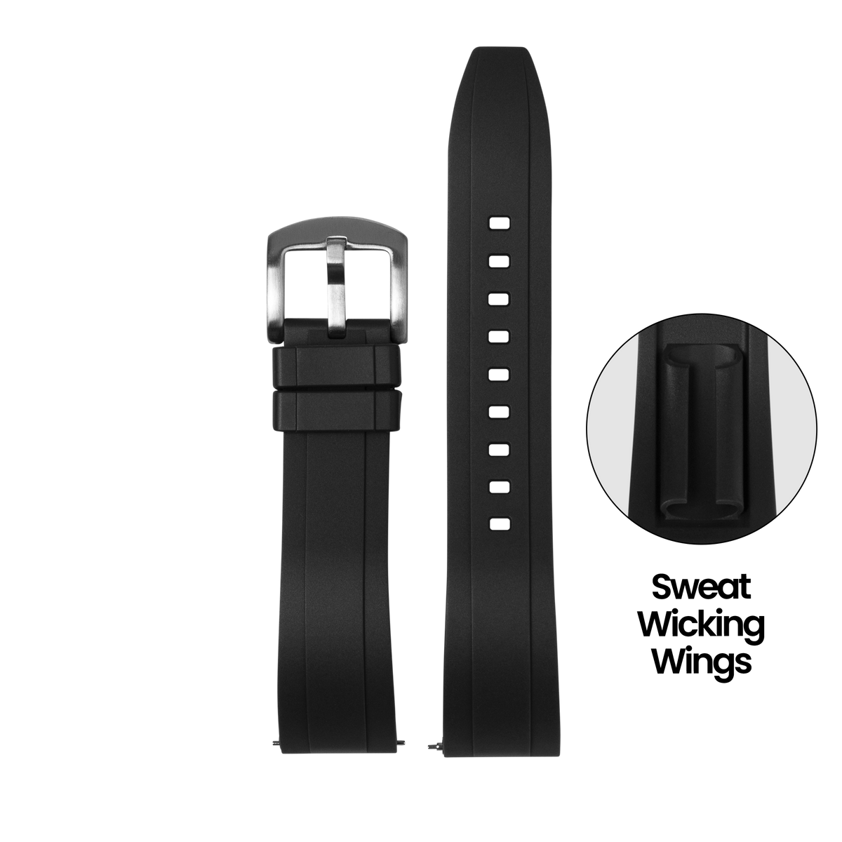 Kingston FKM Rubber - Black for Pixel Watch 1-5 41mm