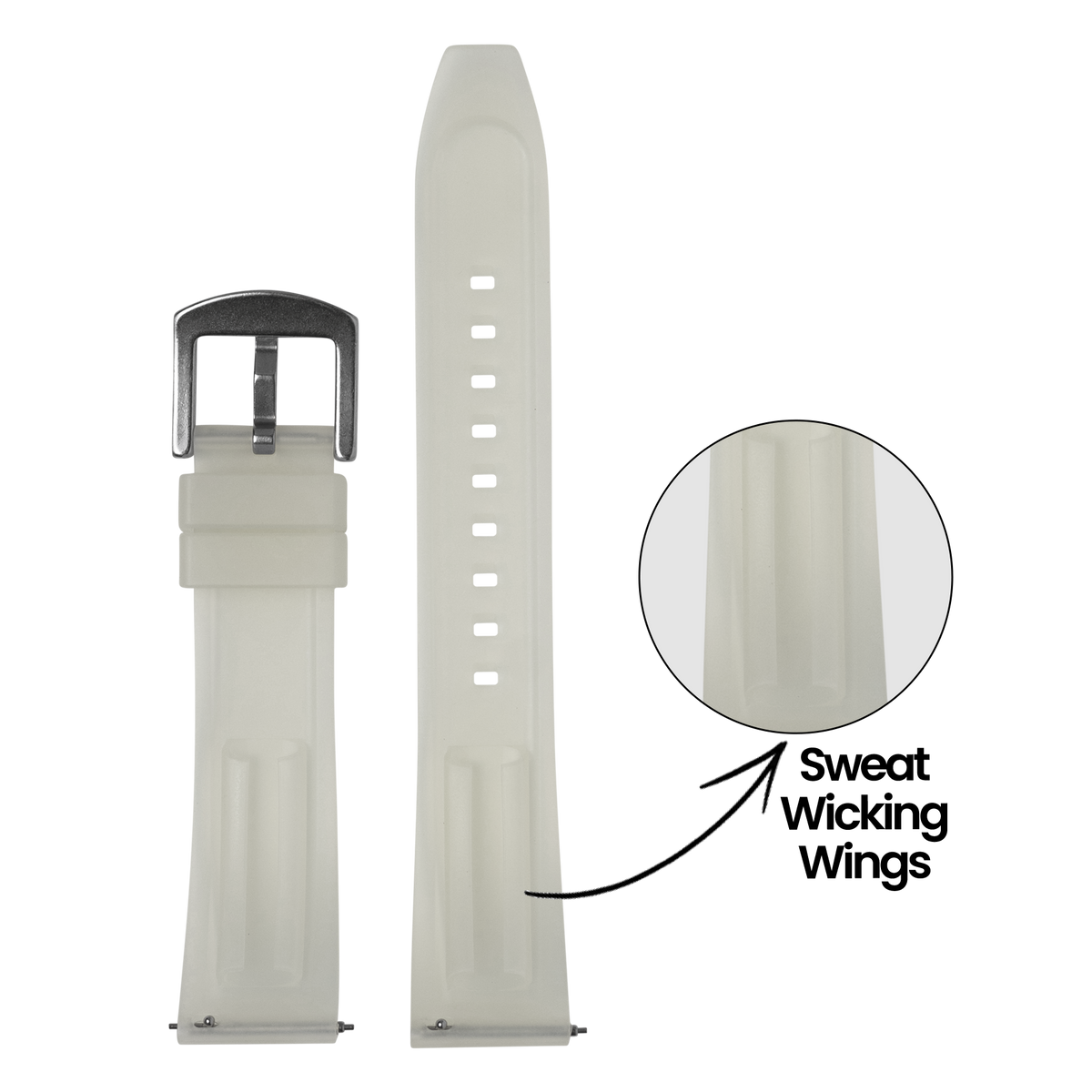 Kingston FKM Rubber - Jellyfish White for Pixel Watch 3-5 45mm