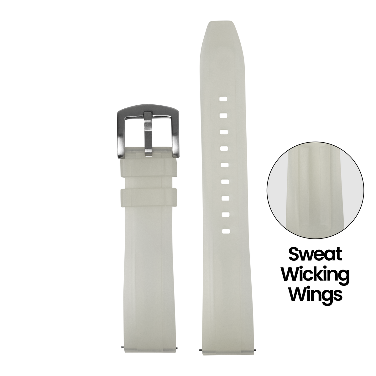 Kingston FKM Rubber - Jellyfish White for Pixel Watch 1-5 41mm