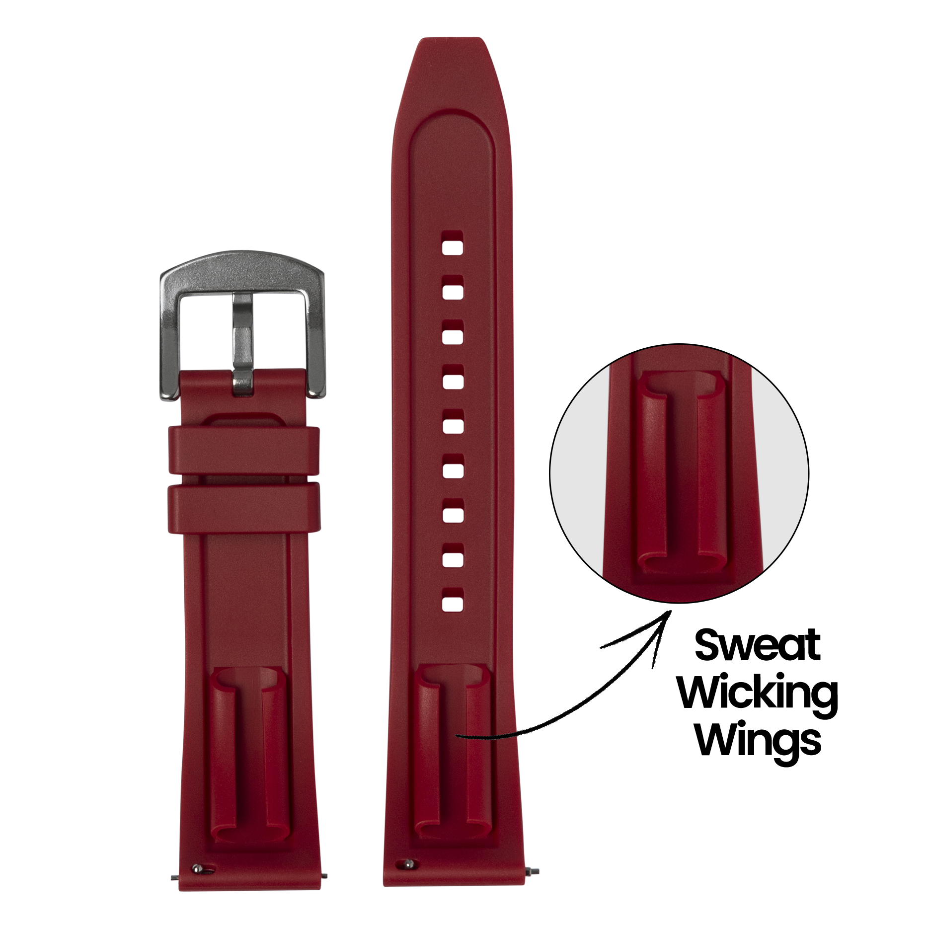 [QuickFit] Kingston FKM Rubber - Red 22mm
