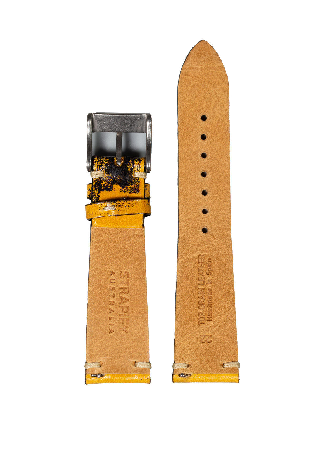 Vintage Knotted Leather - Smoked Yellow for Pixel Watch 3-5 45mm