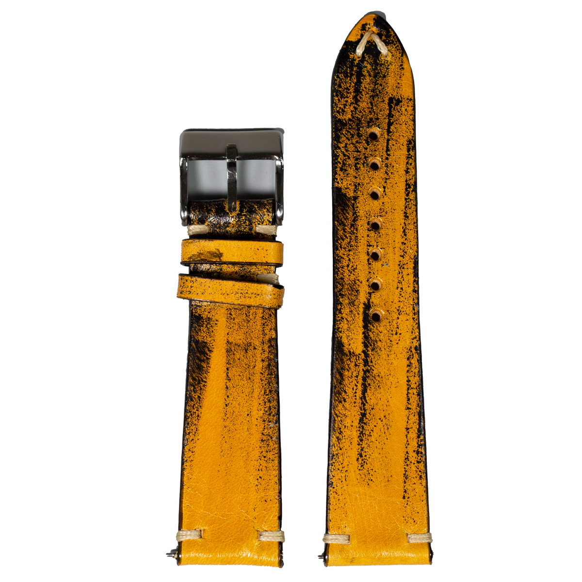 Vintage Knotted Leather - Smoked Yellow for Pixel Watch 3-5 45mm