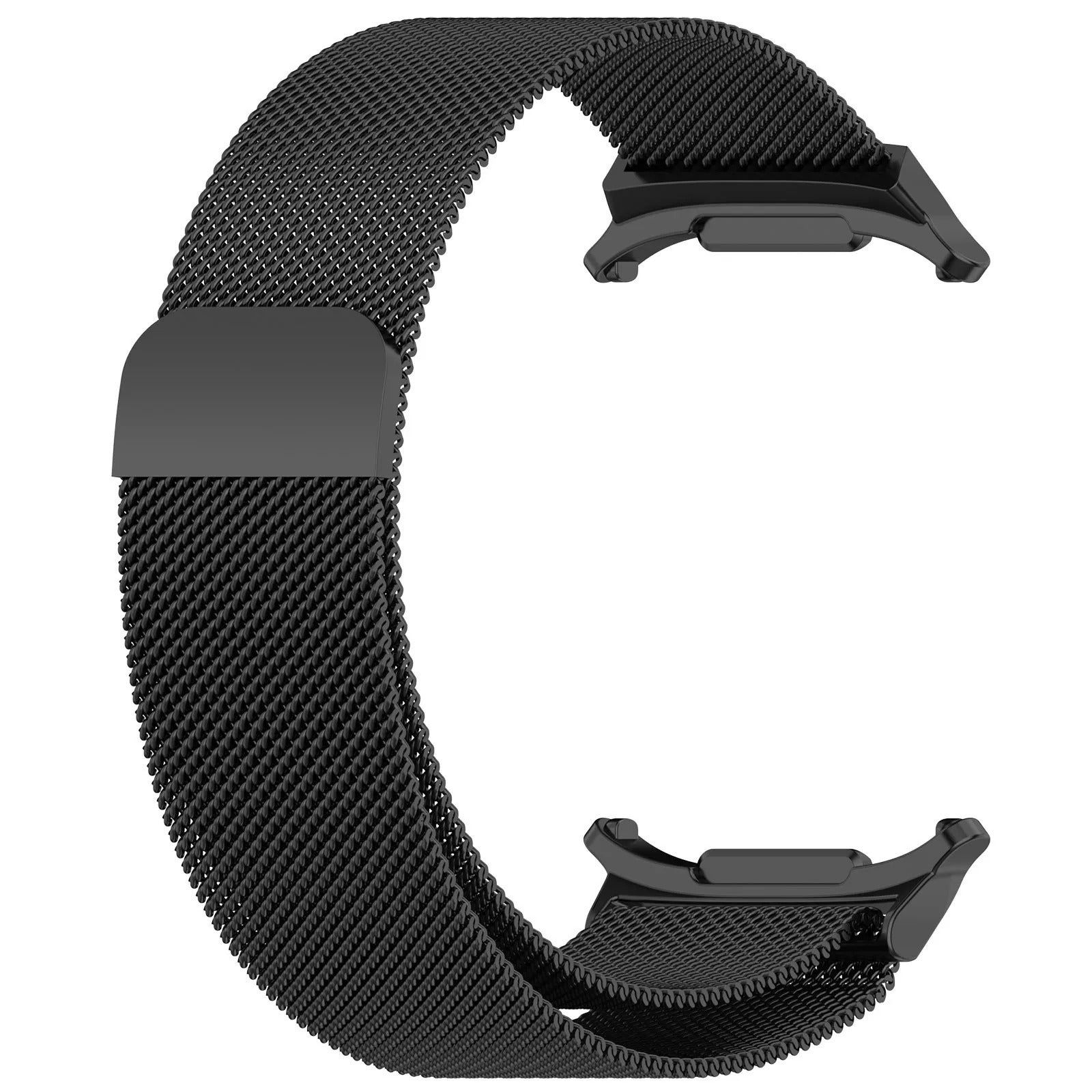Black Milanese loop band for Galaxy Watch Ultra with magnetic closure and adjustable mesh strap