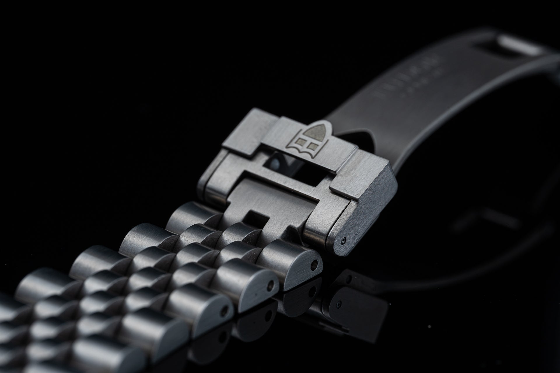 Titanium executive bracelet with solid links and adjustable clasp designed for Tudor Pelagos 39mm watch model