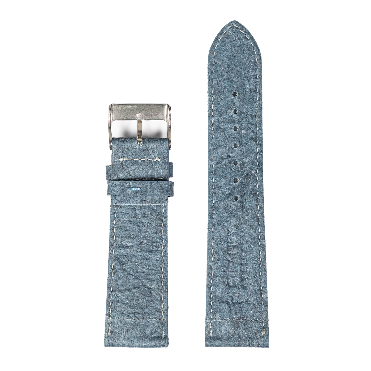 Pineapple Vegan Leather - Denim Blue | White Stitching for Pixel Watch 1-5 41mm