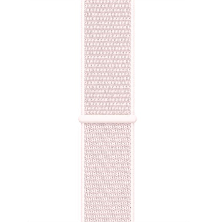 Pink nylon sport loop band with velcro fastening for smartwatch quick release replacement strap