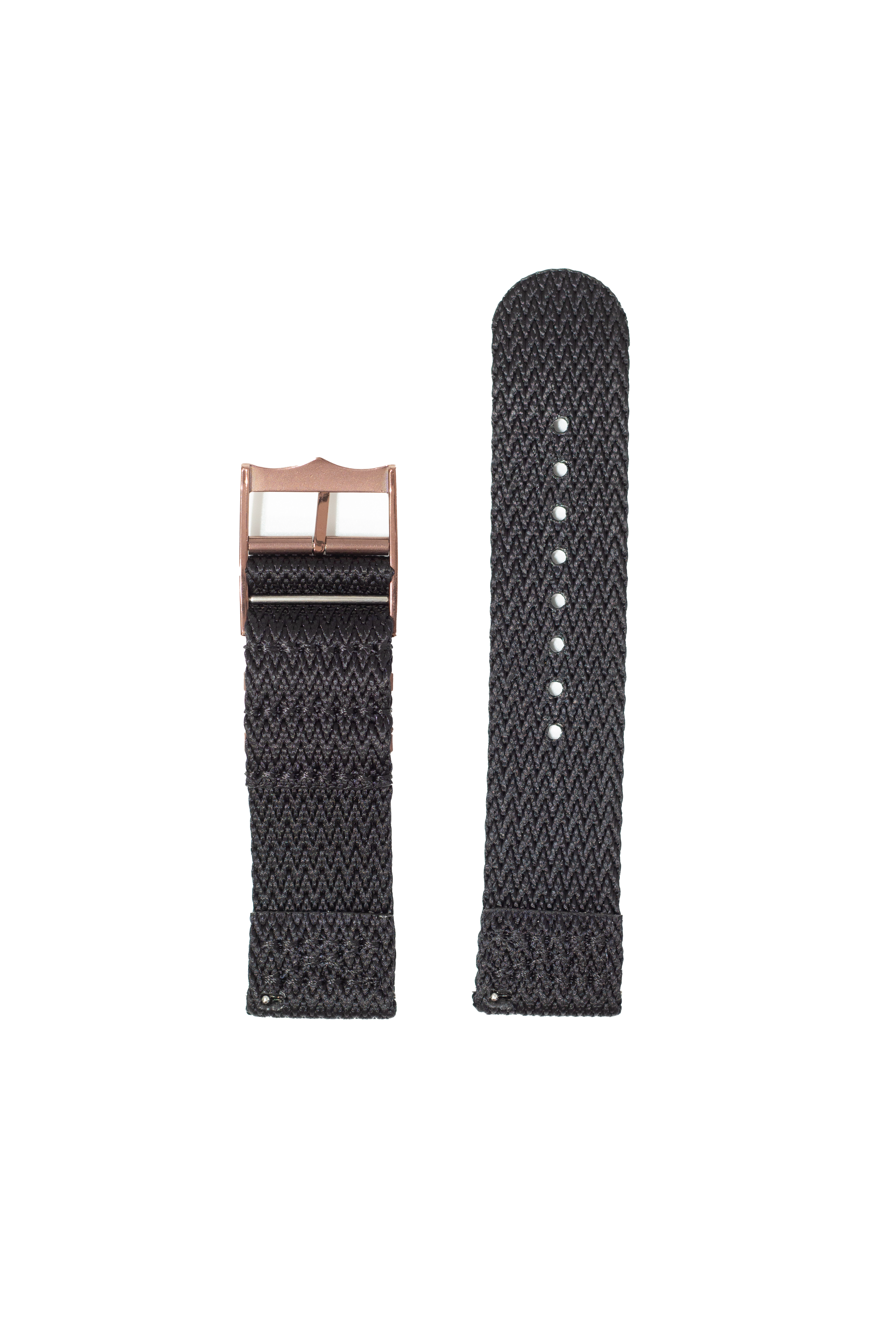 [Fitbit Versa 3 & 4/Sense 1 & 2] Sharktooth Militex - Black [Bronze Coloured Hardware]