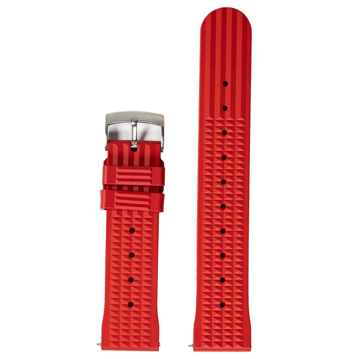 King Waffle FKM Rubber - Red for Pixel Watch 1-5 41mm