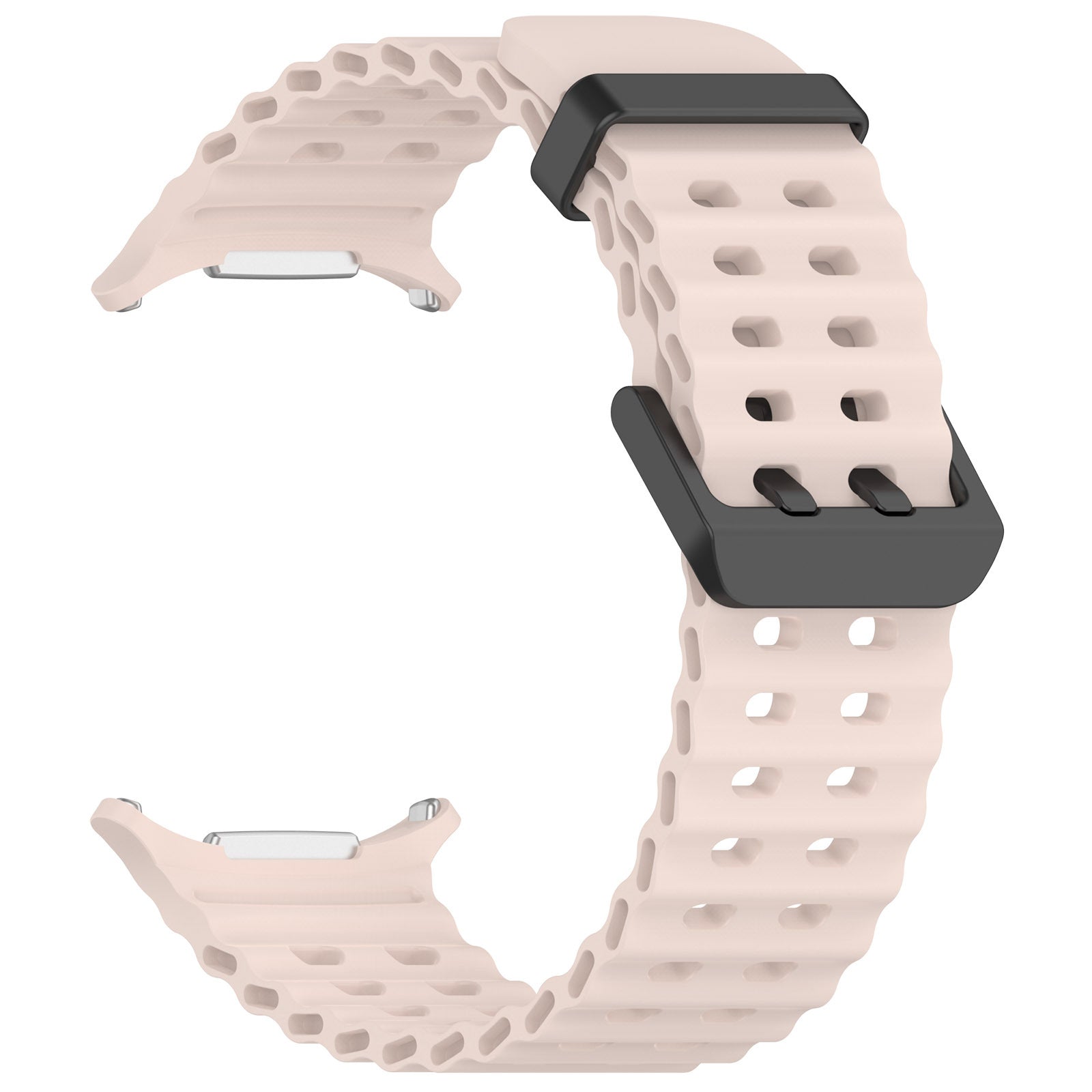 Beige rugged ocean loop smartwatch band with black connector hardware for Galaxy Watch Ultra