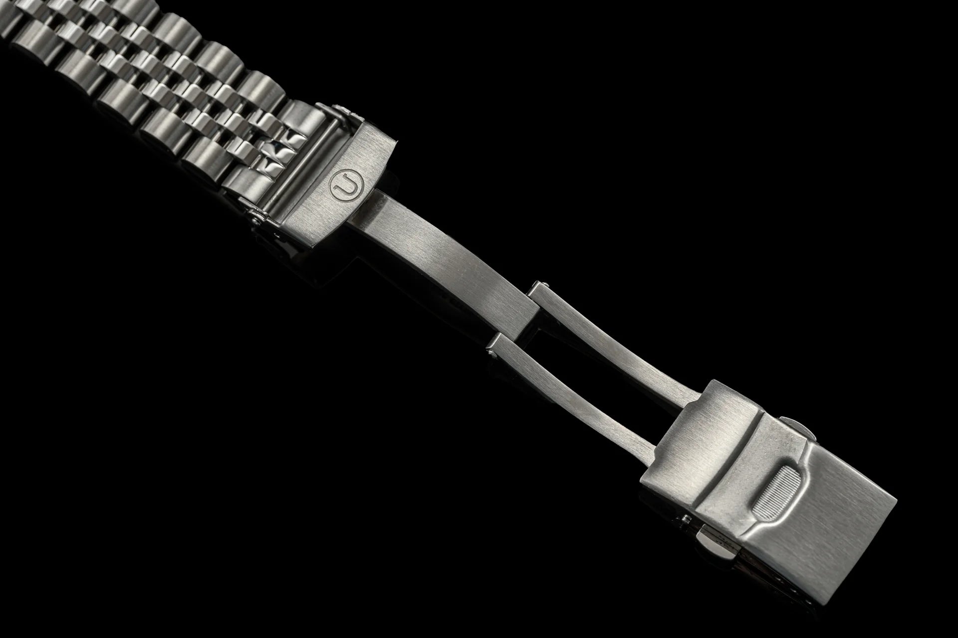 Stainless steel watch bracelet with solid end links and adjustable clasp for Seiko SPB45x models