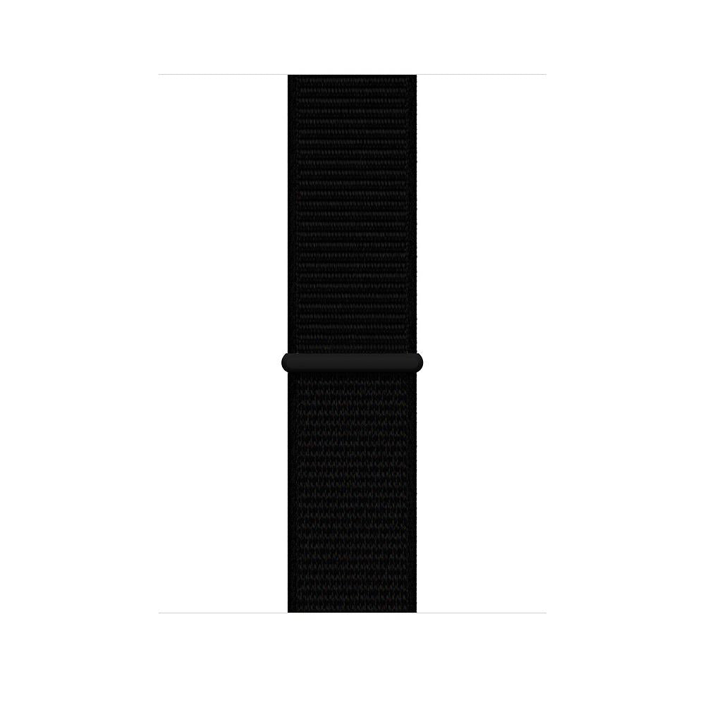 Black nylon sports loop velcro band with quick release connector for 18mm watch straps