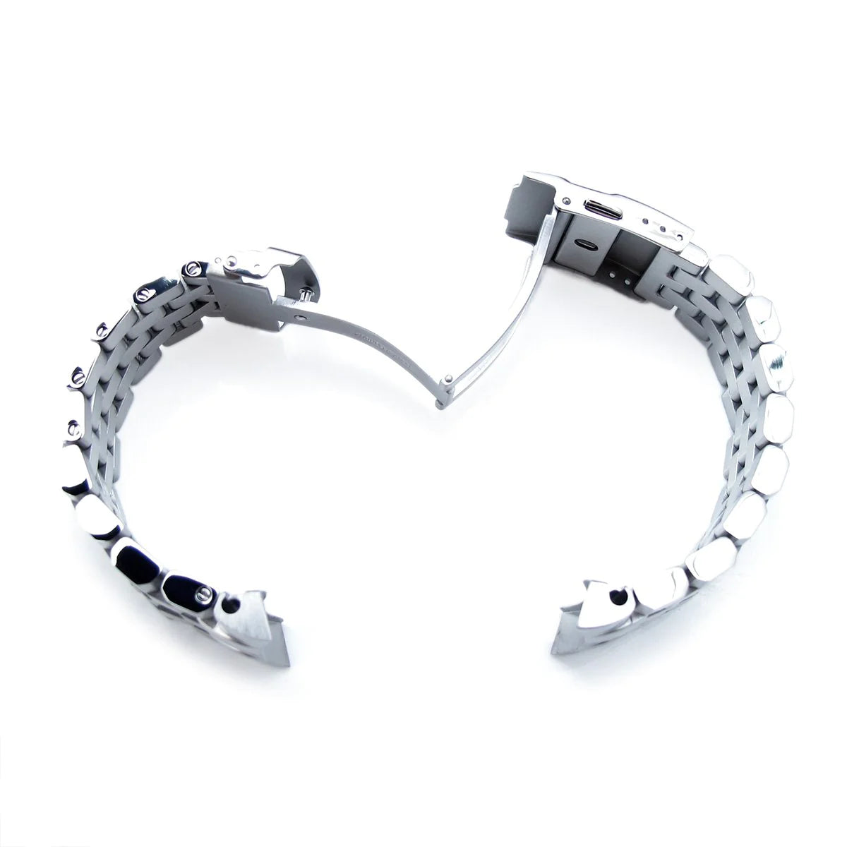 Super Engineer II stainless steel watch bracelet with solid links and secure clasp for Seiko SKX007 dive watch