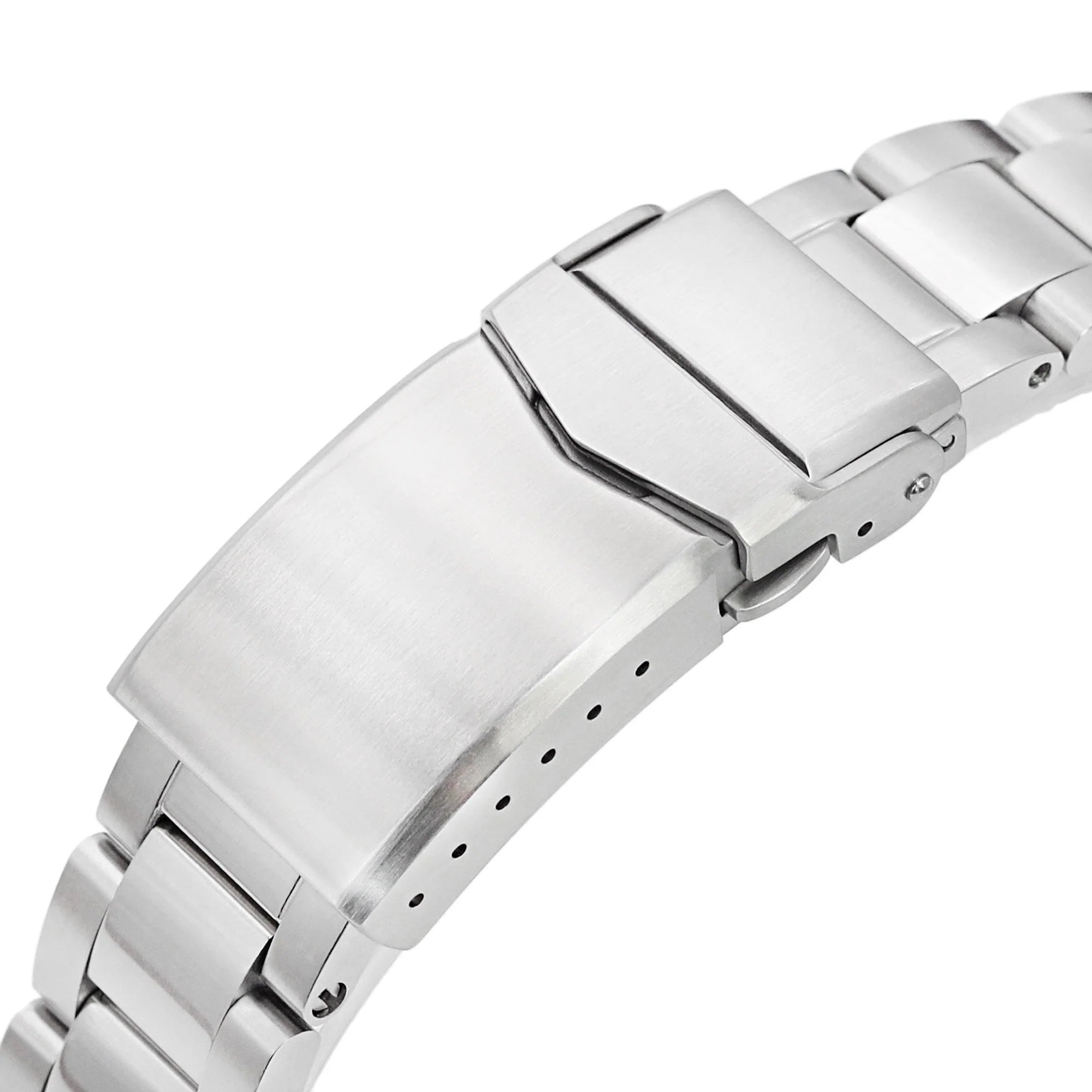 Stainless steel Super-O Boyer bracelet with solid end links for Tudor Black Bay 58, featuring brushed finish and secure clasp closure