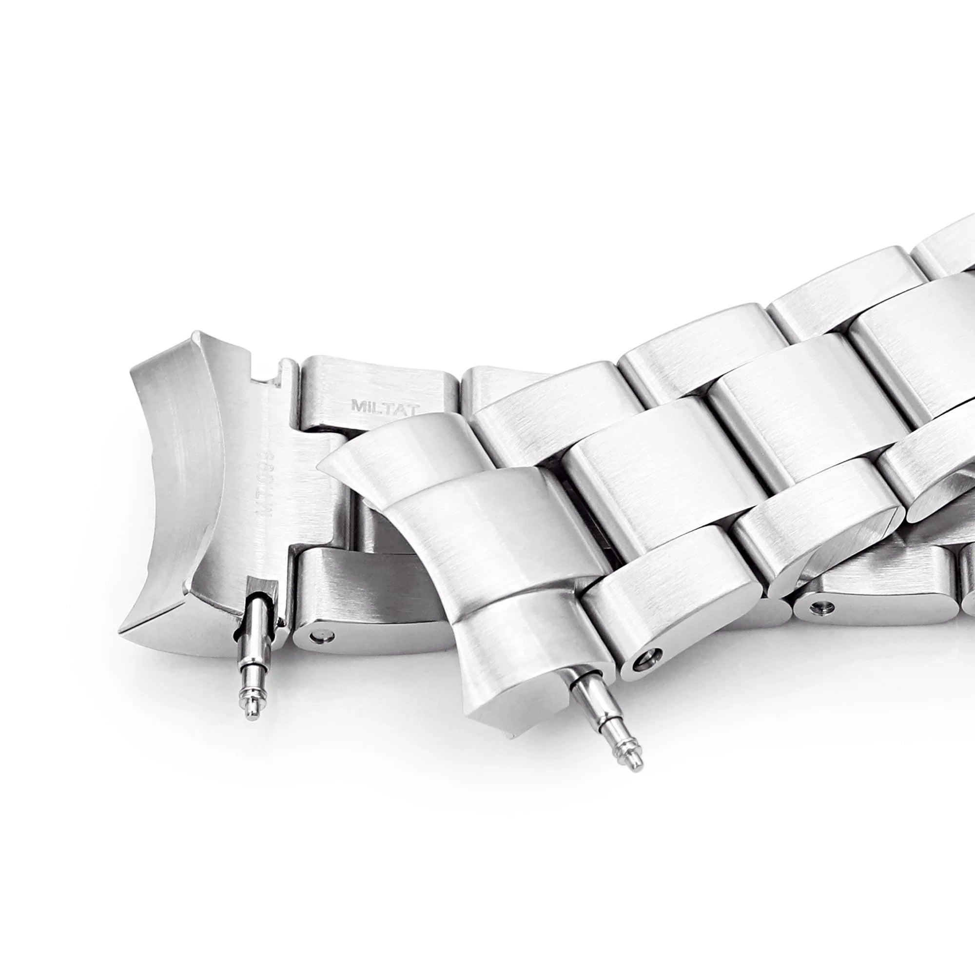 Stainless steel Super-O Boyer bracelet for Tudor Black Bay 58 with solid end links and curved links