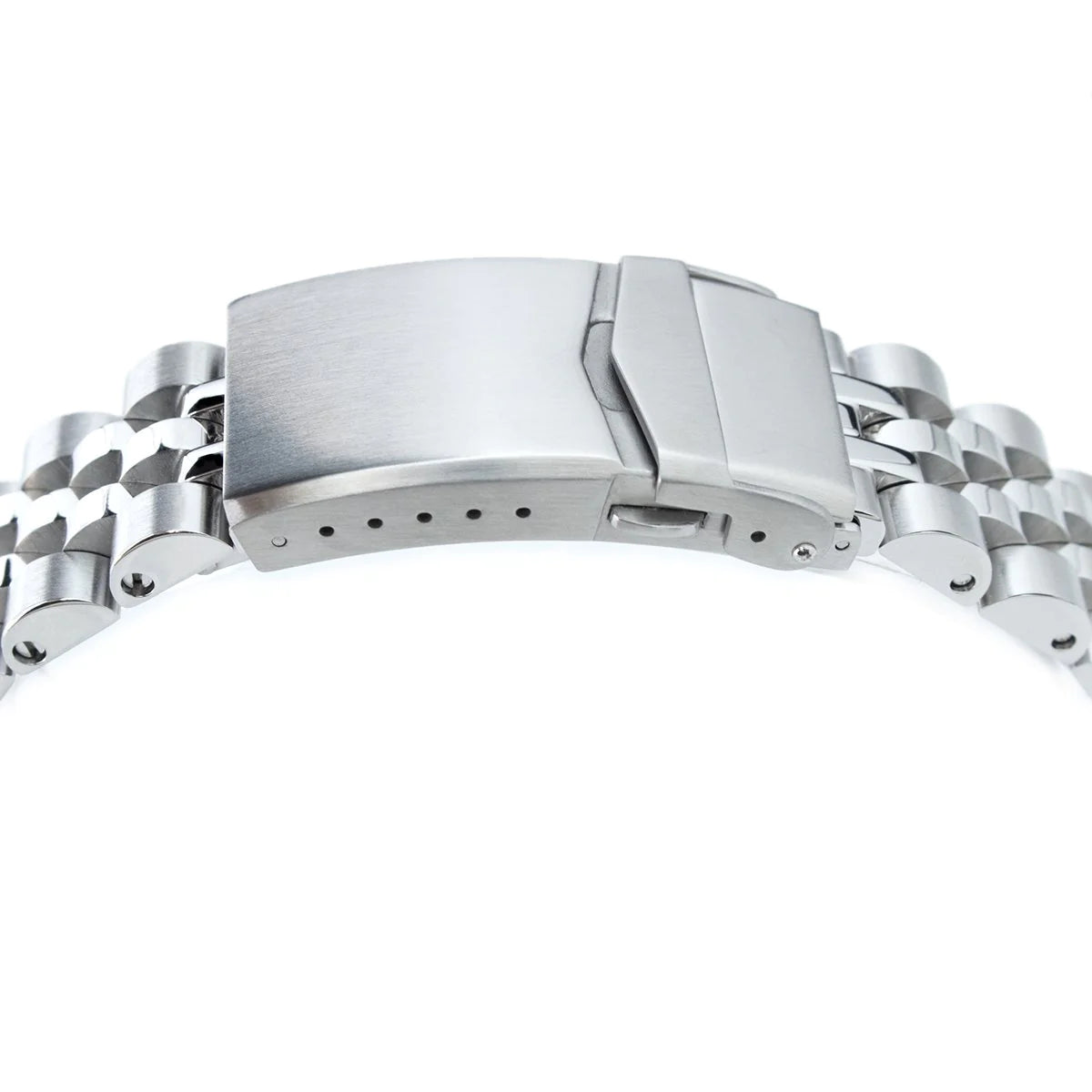 Stainless steel Angus-J Louis watch bracelet with fold-over safety clasp for Seiko Sumo SBDC001 SBDC031 SPB101