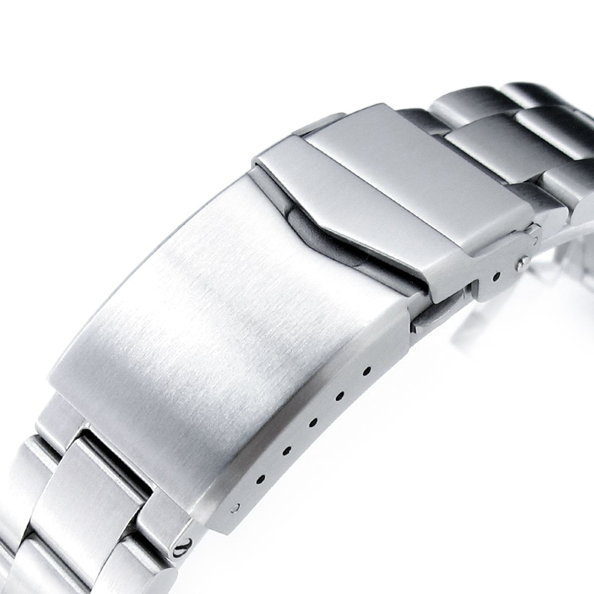 Stainless steel Super-O Boyer bracelet with solid end links for Seiko SKX007 dive watch