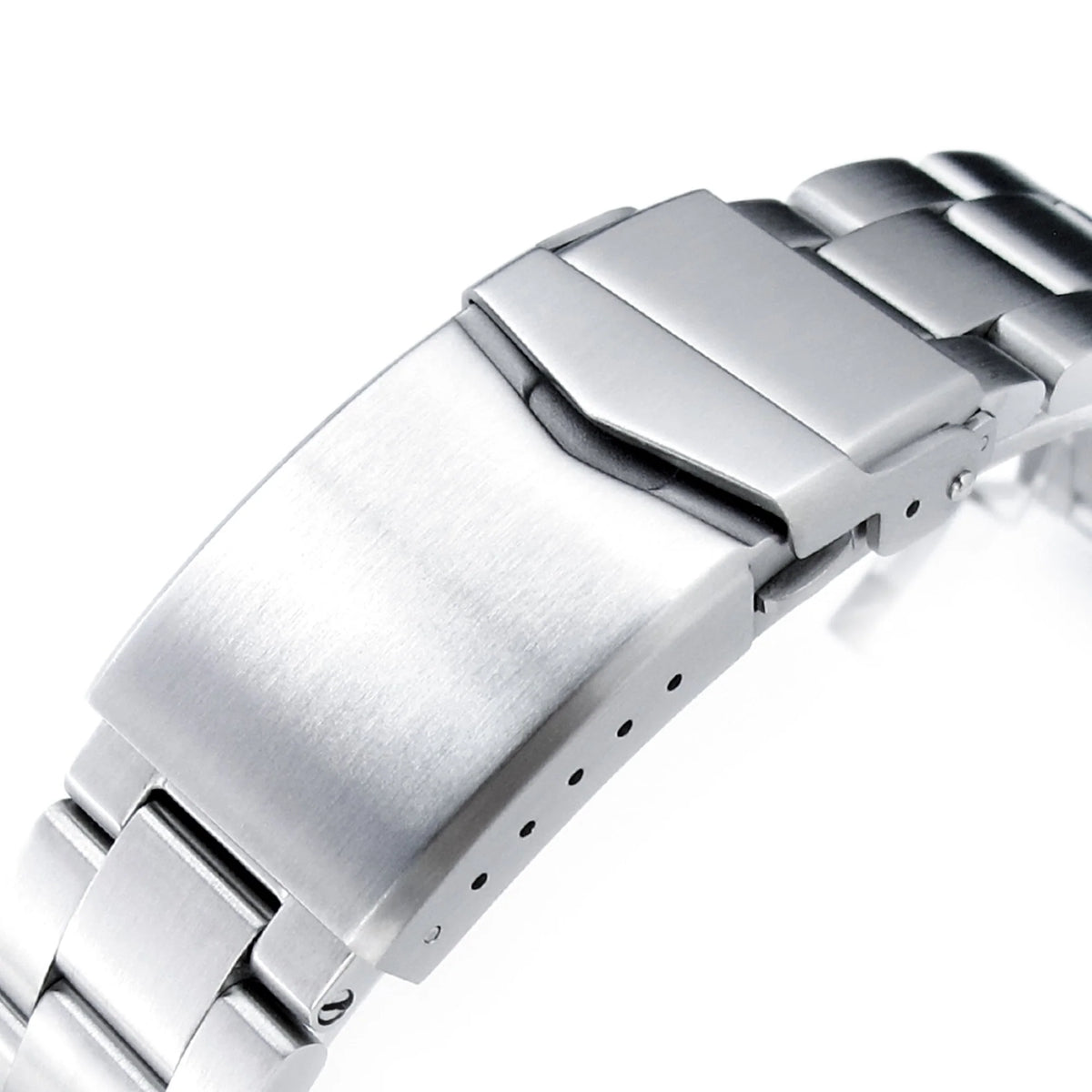 Strapcode Super-O Boyer bracelet for Orient Kamasu dive watch, brushed stainless steel metal band with secure clasp