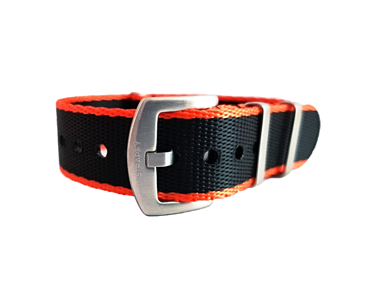 Supreme Militex - Black with Orange Trim for Pixel Watch 1-5 41mm