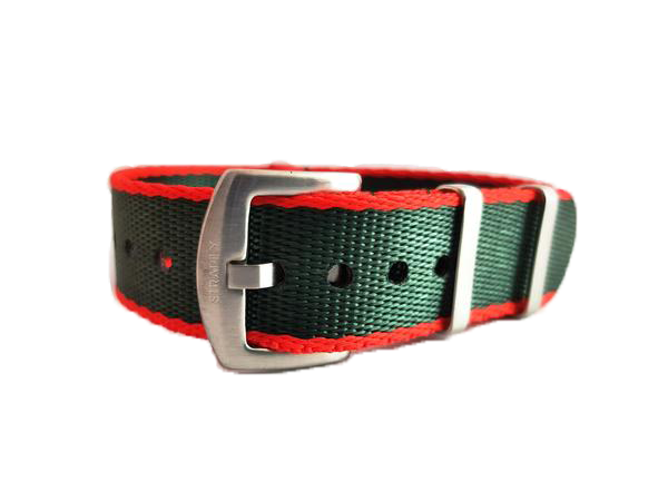 Supreme Militex - Green with Red Trim for Pixel Watch 1-5 41mm
