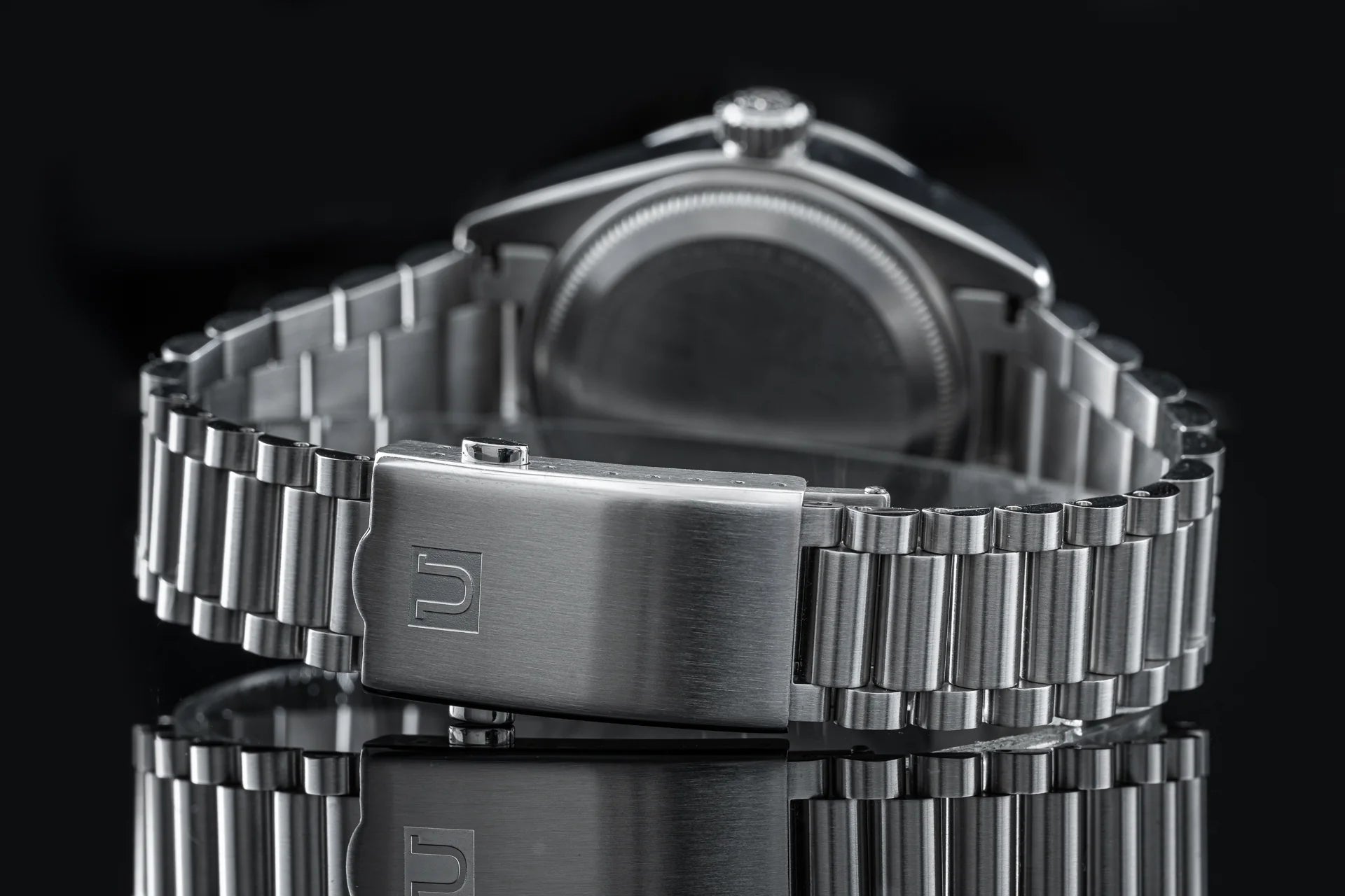 Stainless steel bracelet with solid end links and brushed clasp for Tudor Black Bay 58 GMT watch