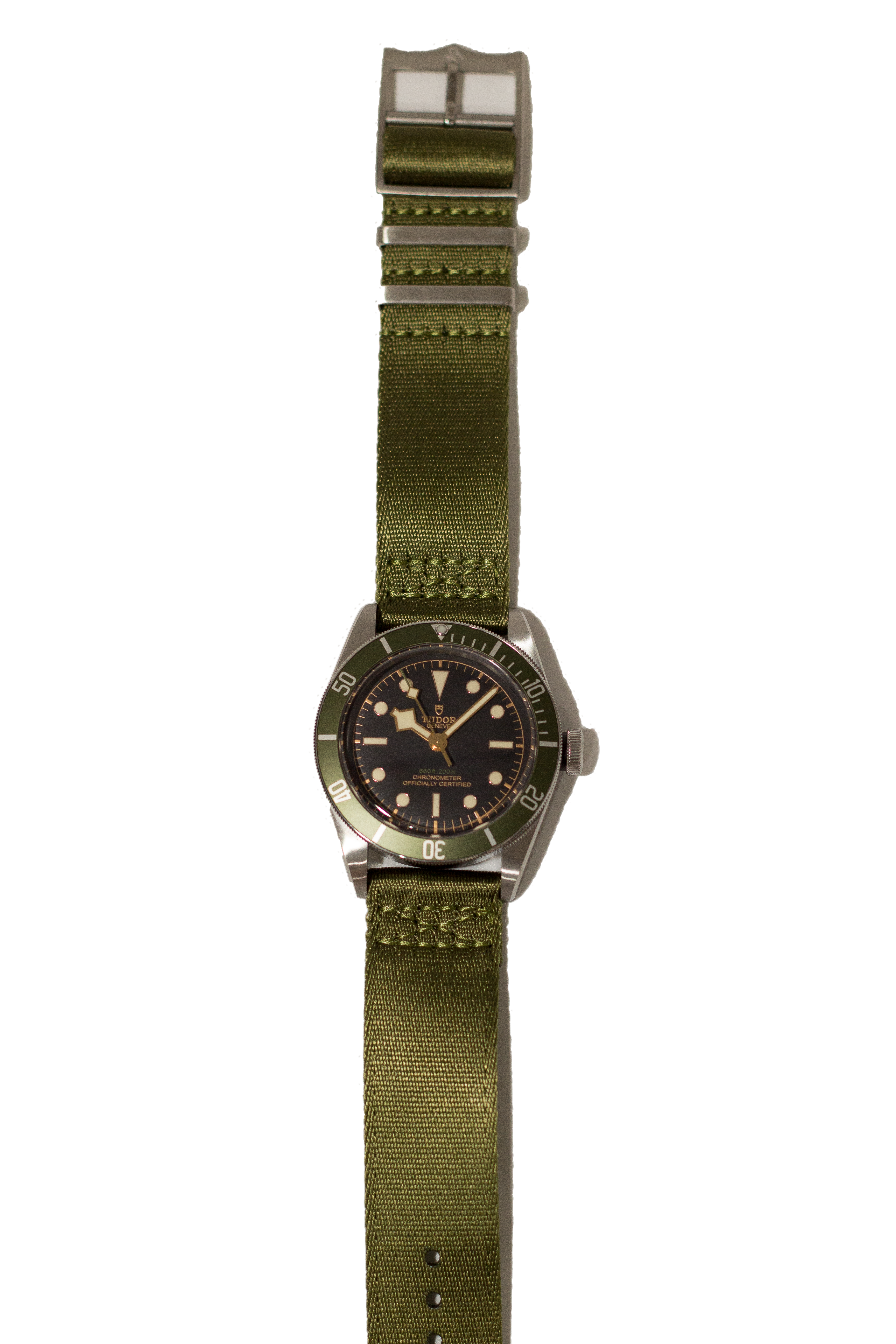 Ultra Militex Army Green Black Hardware strap on watch