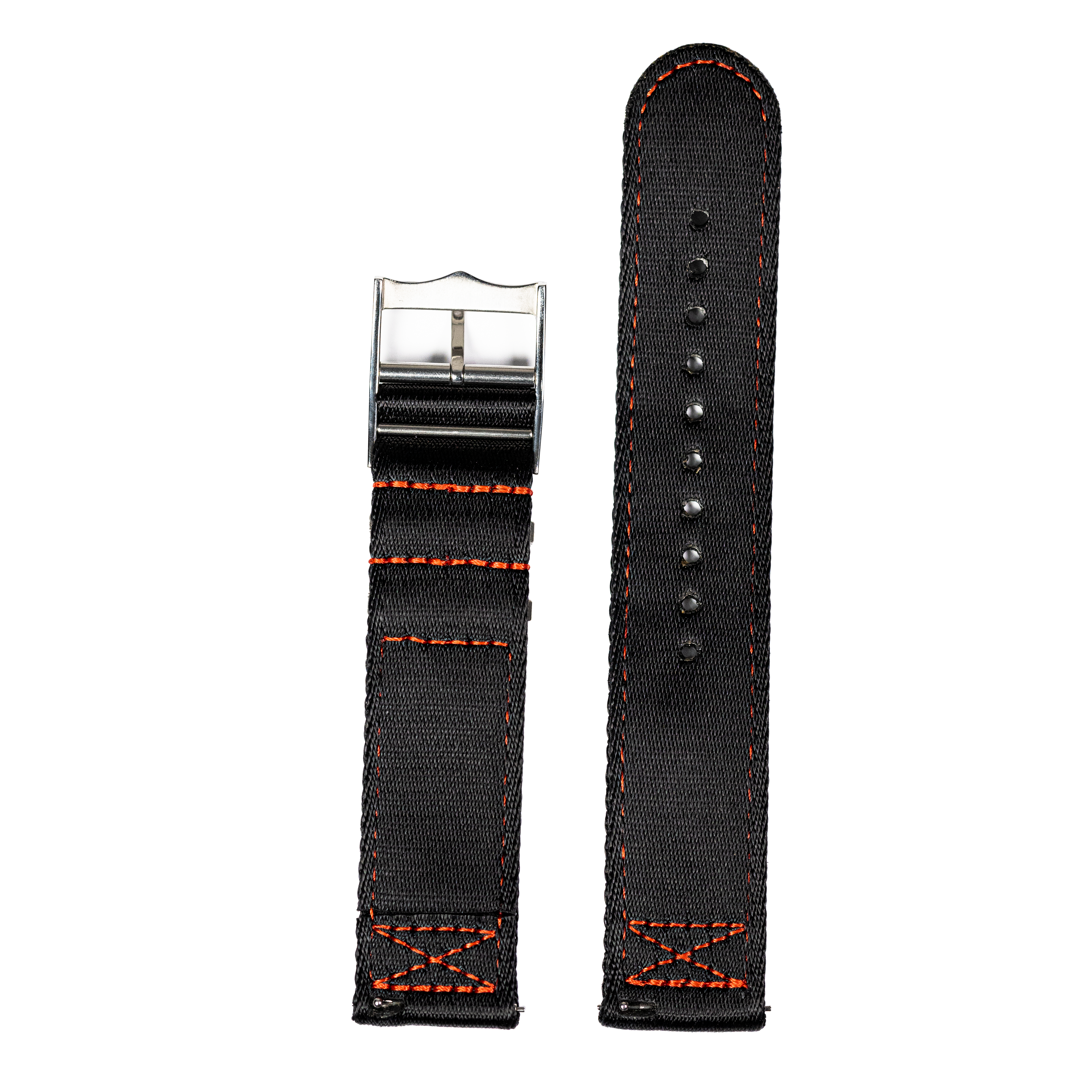 Ultra Militex Black Red Stitching strap details