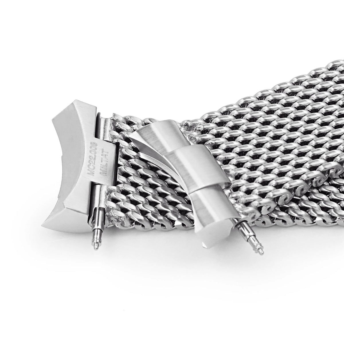 Strapcode Massy mesh bracelet 22mm for Tudor Black Bay 41 watch with solid end links and clasp