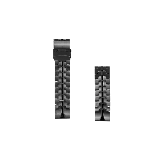Black QuickFit Armour bracelet straps in two sizes with chevron tread pattern and quick-release clasp