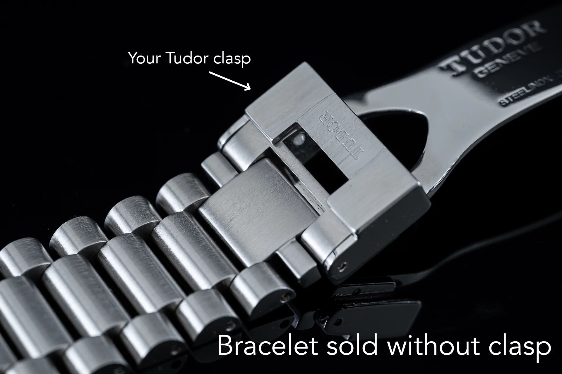 Uncle US1450 Lincoln stainless steel bracelet with Tudor clasp for Black Bay 58 watch