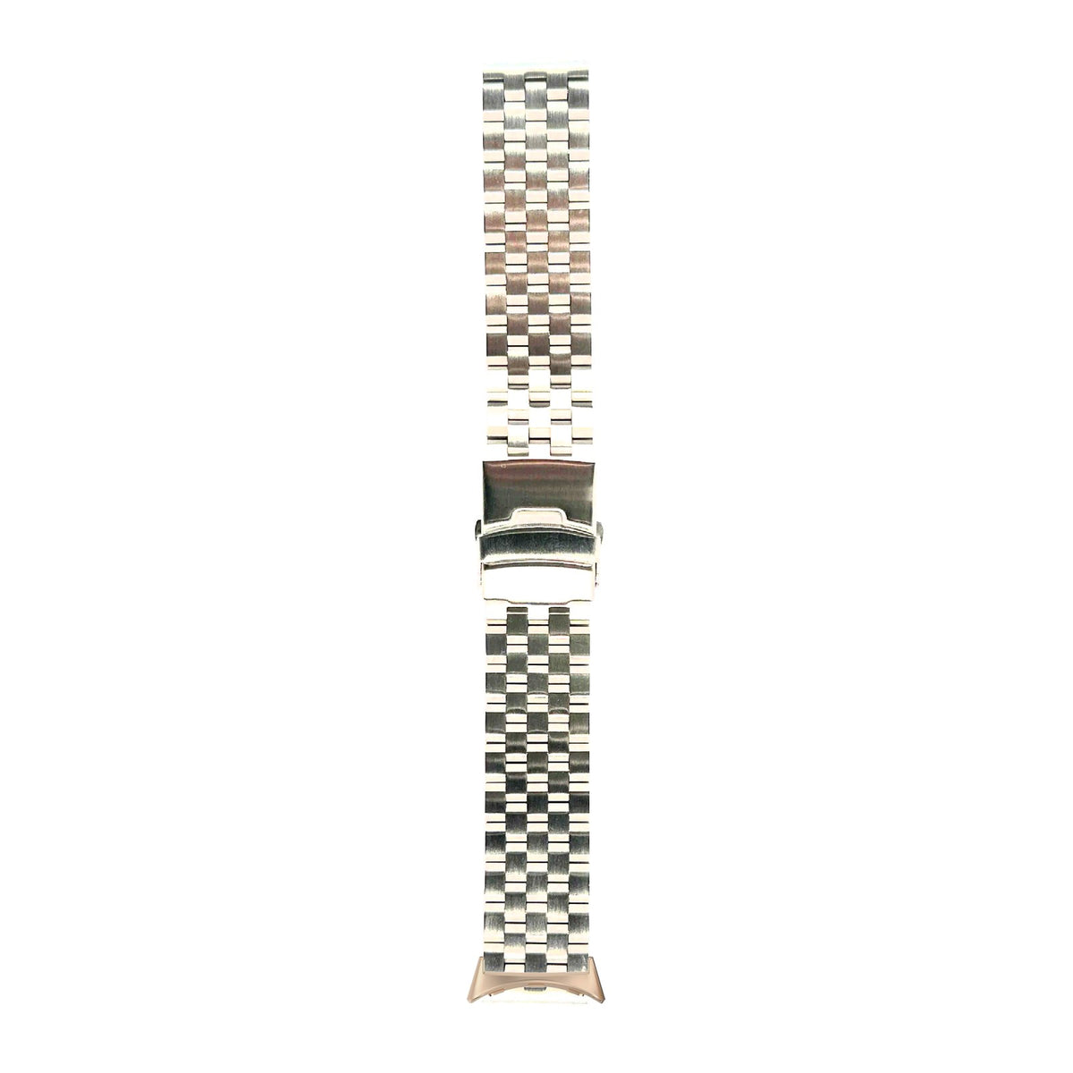 Engineer Bracelet - Folding Deployant Clasp - Silver Rose Gold with Google Pixel Spring Bar Adapters - Wear Any 20mm Strap! for Pixel Watch 1-5 41mm