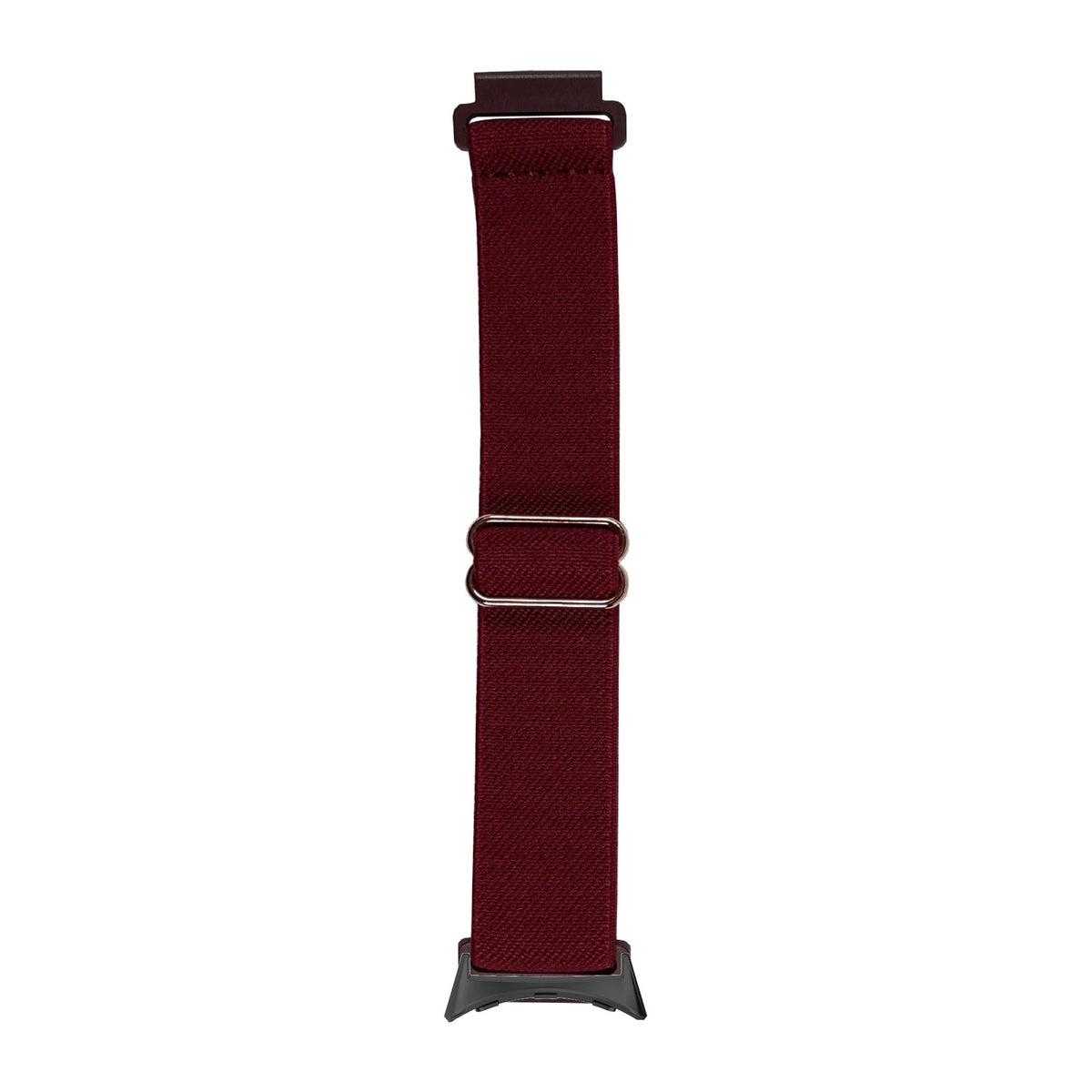 Weaved Elastic Loop Wine Red with Google Pixel Spring Bar Adapters - Wear Any 20mm Strap! for Pixel Watch 3-5 45mm