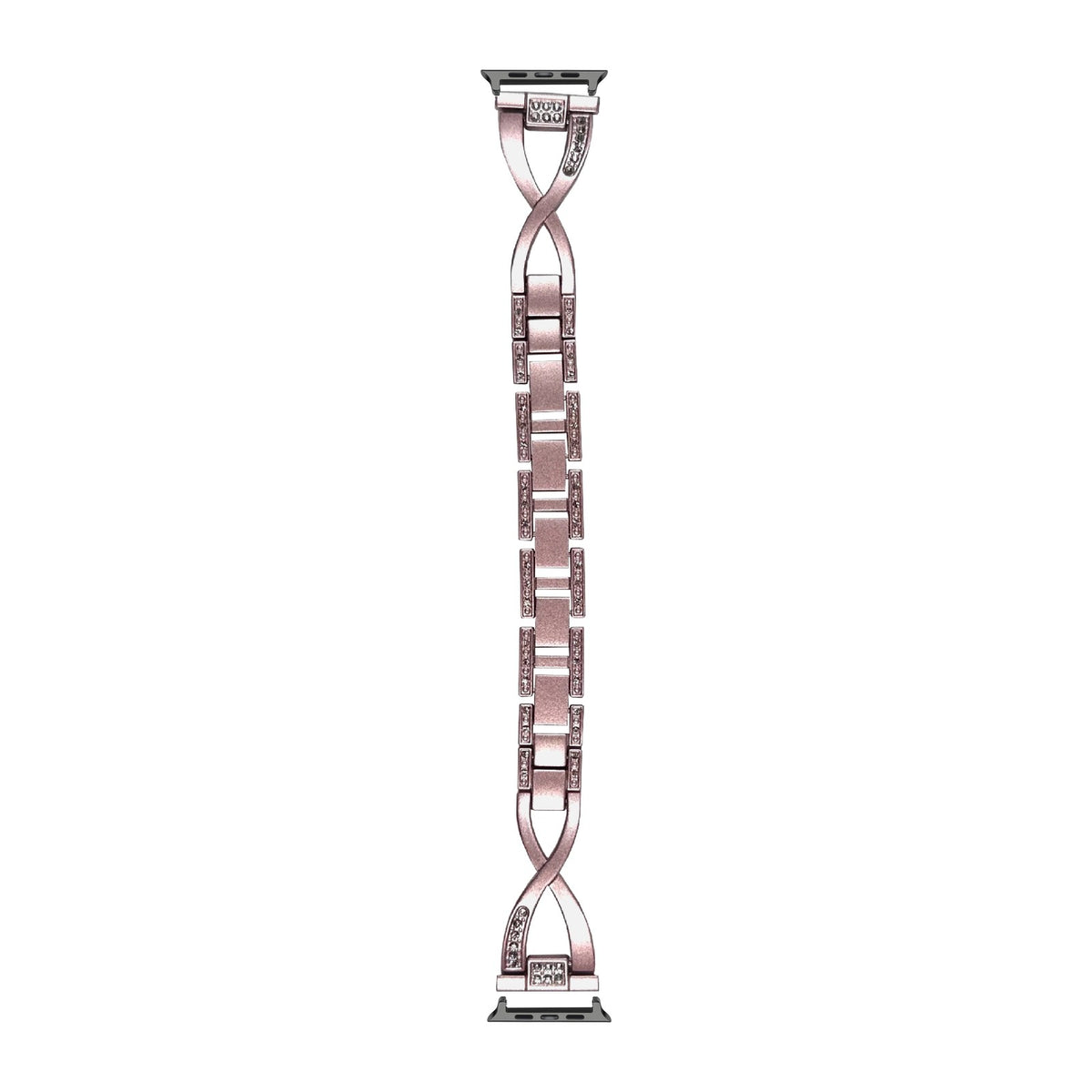Helix Bracelet Rose Pink Black with Connecters - Spring Bar Type for Apple Watch