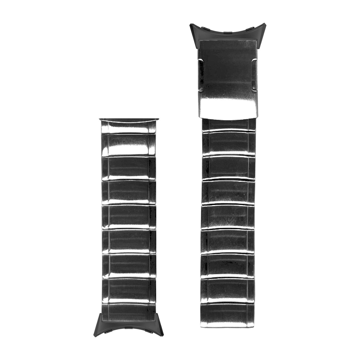 Link Bracelet Black with Google Pixel Spring Bar Adapters - Wear Any 20mm Strap! for Pixel Watch 1-5 41mm