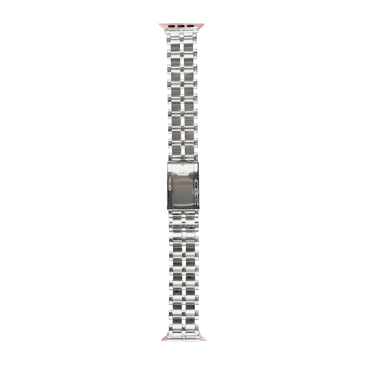 5-Row Beads of Rice Stainless Steel Watch Bracelet Rose Gold with Connecters - Spring Bar Type for Apple Watch