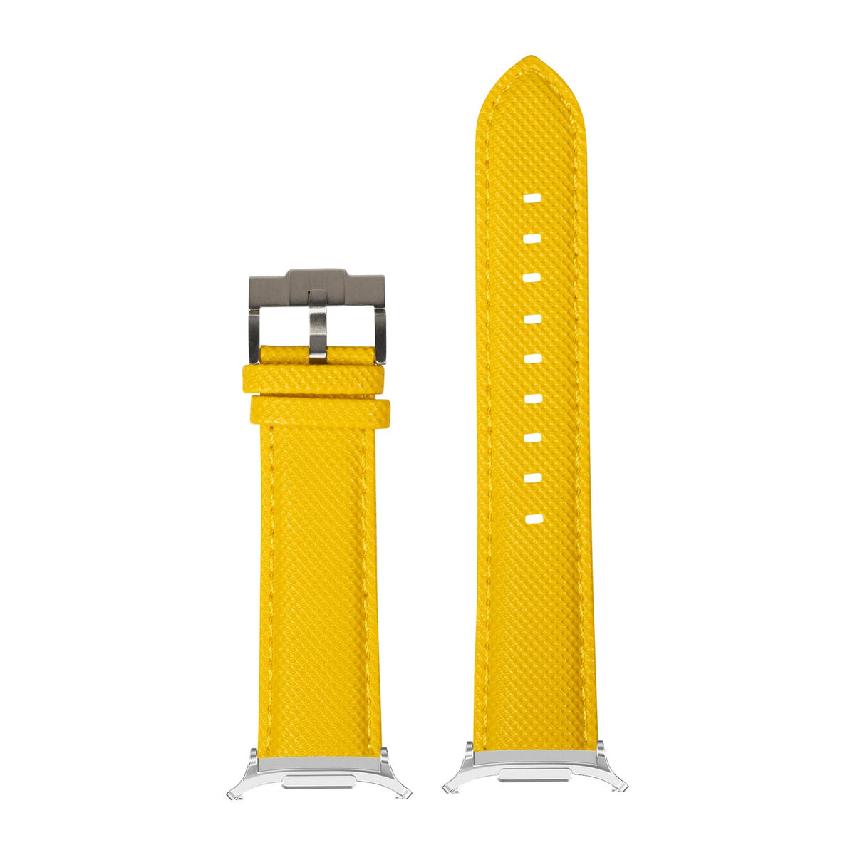 Sailcloth - Yellow Silver with Strap Adapter for Galaxy Watch 8-9/Ultra