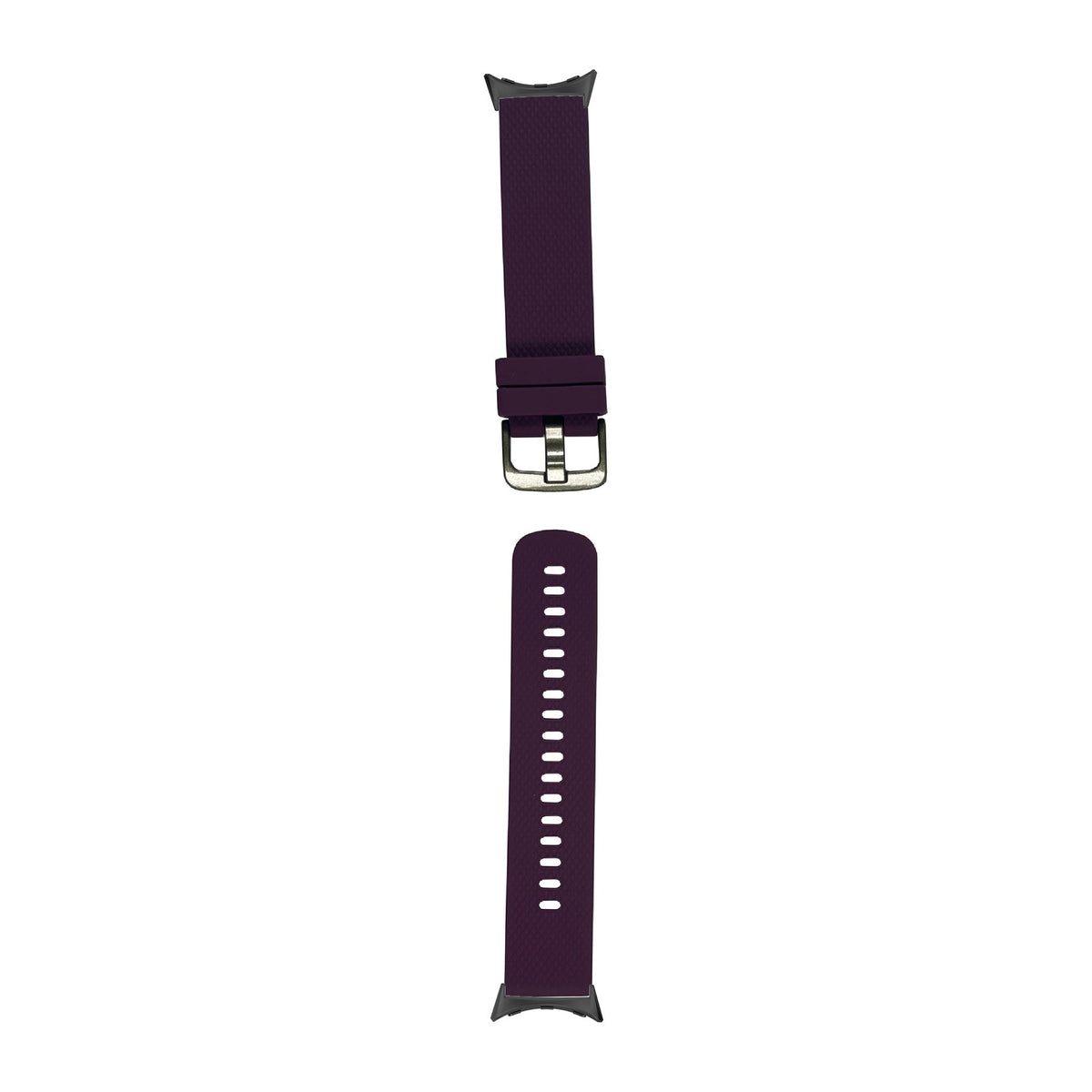 Original Silicone Small/Medium Purple with Google Pixel Spring Bar Adapters - Wear Any 20mm Strap! for Pixel Watch 3-5 45mm