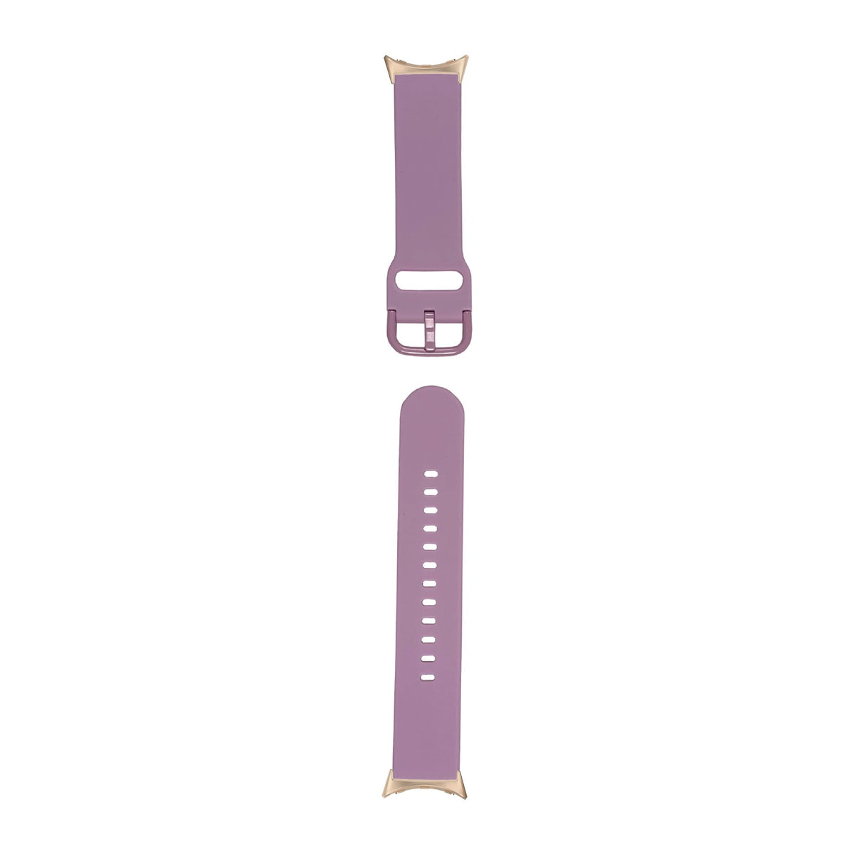 Flexi Silicone 6 Lavender Rose Gold with Google Pixel Spring Bar Adapters - Wear Any 20mm Strap! for Pixel Watch 1-5 41mm