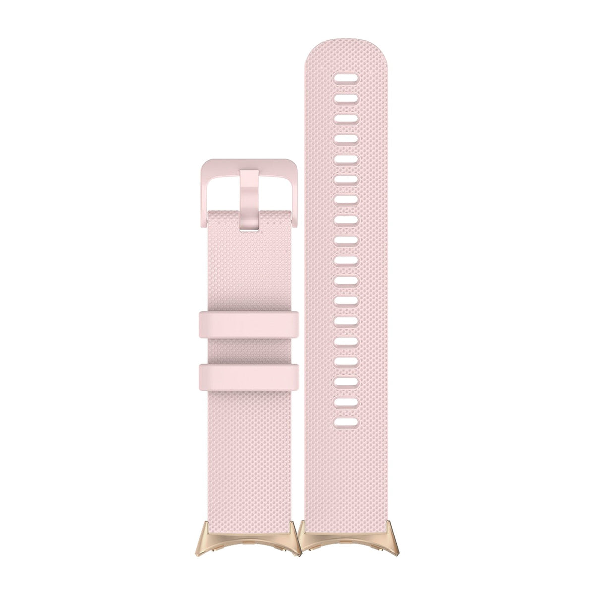 Classic Silicone Pink Matching Rose Gold with Google Pixel Spring Bar Adapters - Wear Any 20mm Strap! for Pixel Watch 1-5 41mm