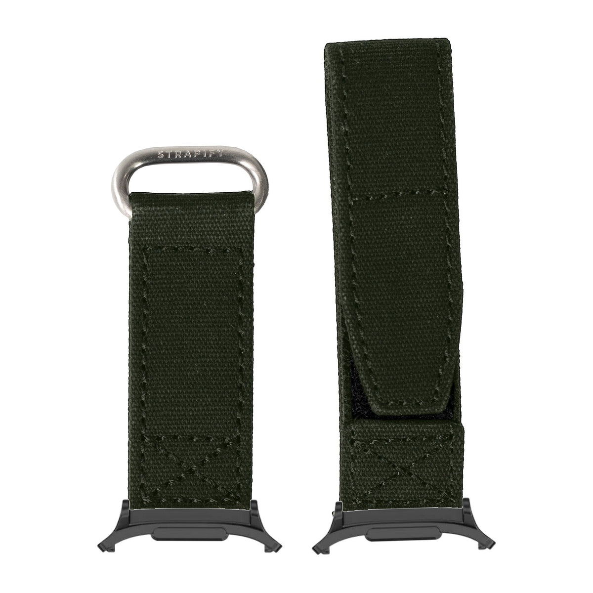 Military Velcro - Army Green for the Galaxy Watch 8, 9 and Ultra with adapter fitted